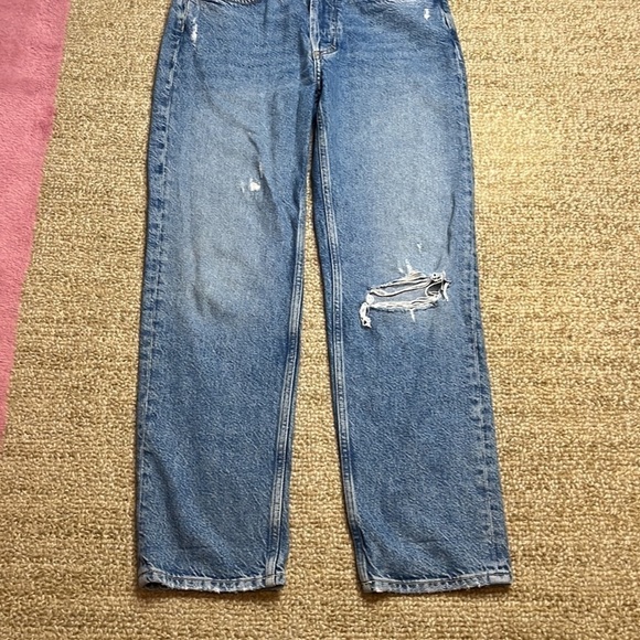 We The Free People Fast Times High Rise Distressed Button Fly Mom Jean - Picture 5 of 9